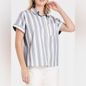 Universal Thread Short Sleeve Button Down Shirt, sz XS